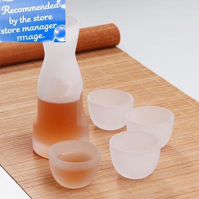 Japanisches Glas Weinset Kreativer Sake-Glas-Topf Eiskanne Flasche Spirituosen Shochu-Tassen Weinflasche Trinkgeschirr Bar-Set Geschenke