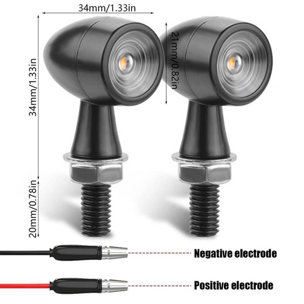 Amber Motorcycle Running Indicator Lamp Mini LED Turn Signal Moto flashing Light Motorcycle Blinker
