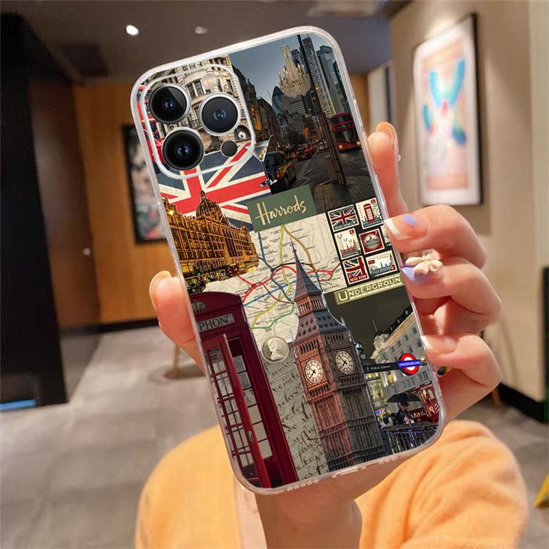 London aesthetics Phone Case Carcasa Funda For iPhone 17 Pro Max Air 16 15 14 13 Pro Max 15 16 Pro 15Plus Case