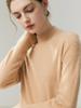 Women's 100% Cashmere Ribbed Half-Turtleneck Sweater - Autumn/Winter Base Layer, Loose & Warm