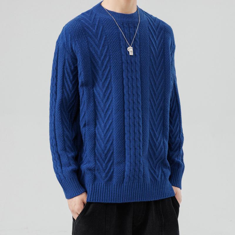 Hot Sale, Direct Supply, Autumn and Winter New Casual Crew Neck Sweater Bottom Knitted Sweater Large Size Loose Sweater
