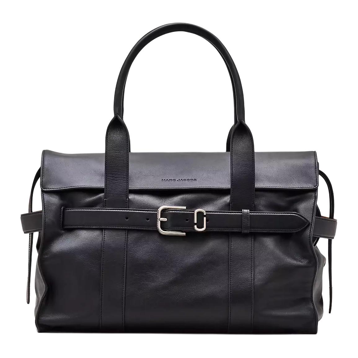 

Marc Jacobs Solid Color Brand Logo Design Magnetic Closure Cotton Denim Tote Bag Women tote bags Black 2F5HTT012H01-001 Basic Set (Bag)