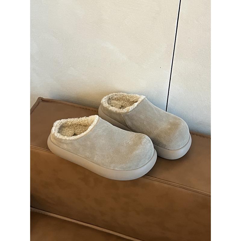 New Baotou Thick-soled Height-increasing Home Outdoor Women's Drag Cotton Shoes