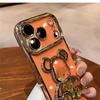 Niedliche Vergoldung Treibsand Bärenhülle für iPhone 17 16 15 14 13 12 11 Pro Max Plus Air Luxus Glitzer Bling Kameraschutzhülle