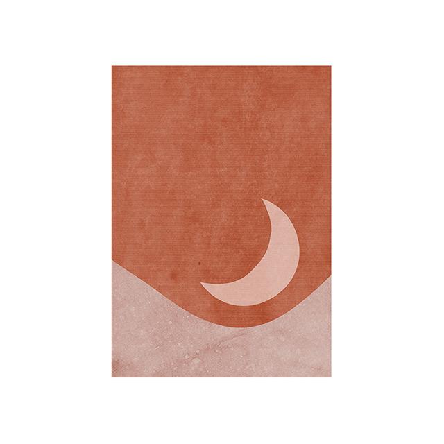 Sol e Lua Decoração Mural Moderno Minimalista Pôster Pintura em Tela e Sala de Estar Arte de Parede Impressões para Decoração Moderna de Casa Sem Moldura