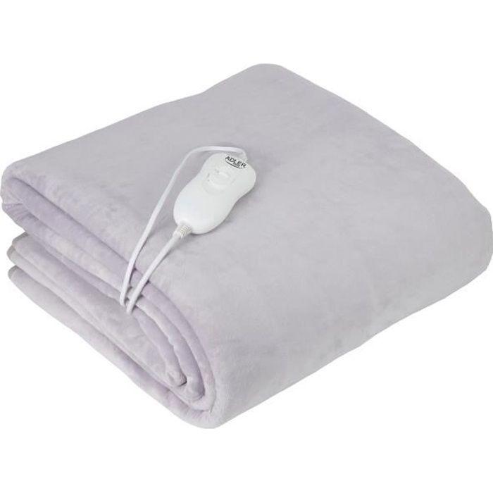 Chauffe-lit électrique 150x80cm 8 température minuteur Lavable 60 W 60W Adler AD 7425 Violeta 32823