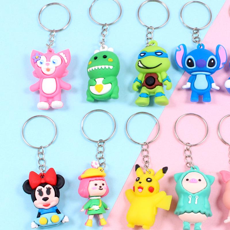 Cartoon Mini Stereo Keychain Schoolbag Decoration & Gift Pendant