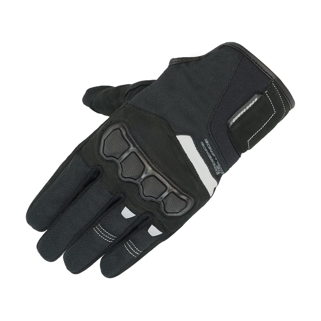 

Motorcycle Knuckle Guard ROUGH&ROAD Gloves, Black/White, Medium, RR8030BK/WH2