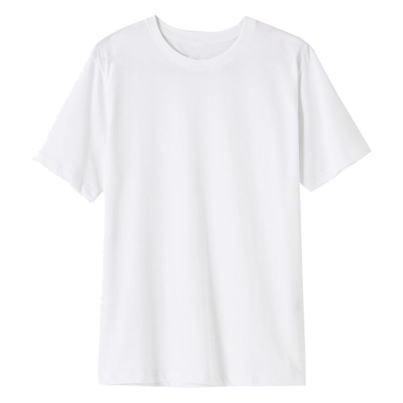 Zhinai Unisex Cotton Blend Round Neck Short Sleeve T-Shirt
