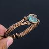 Aqua Apatite Jewelry, Handmade Gemstone Bracelet, 999 Copper Wire Wrapped Bracelet Antique Jewelry, For Engagement Gift