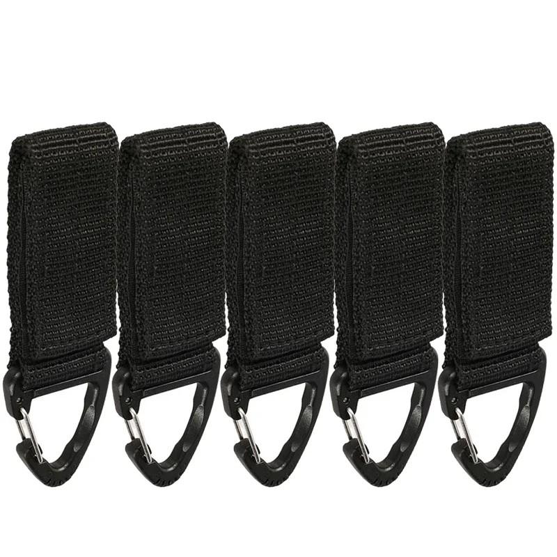 3 PCS Tactical Molle Belt Keeper Webbing Clip Keychain Holders Backpack Carabiners Hook Water Bottle Hanger Key Ring Clasp Clip