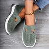 Women's shoes large size casual shoes flying woven breathable shoes women's lightweight and comfortable mesh shoes soft sole shallow mouth single shoe