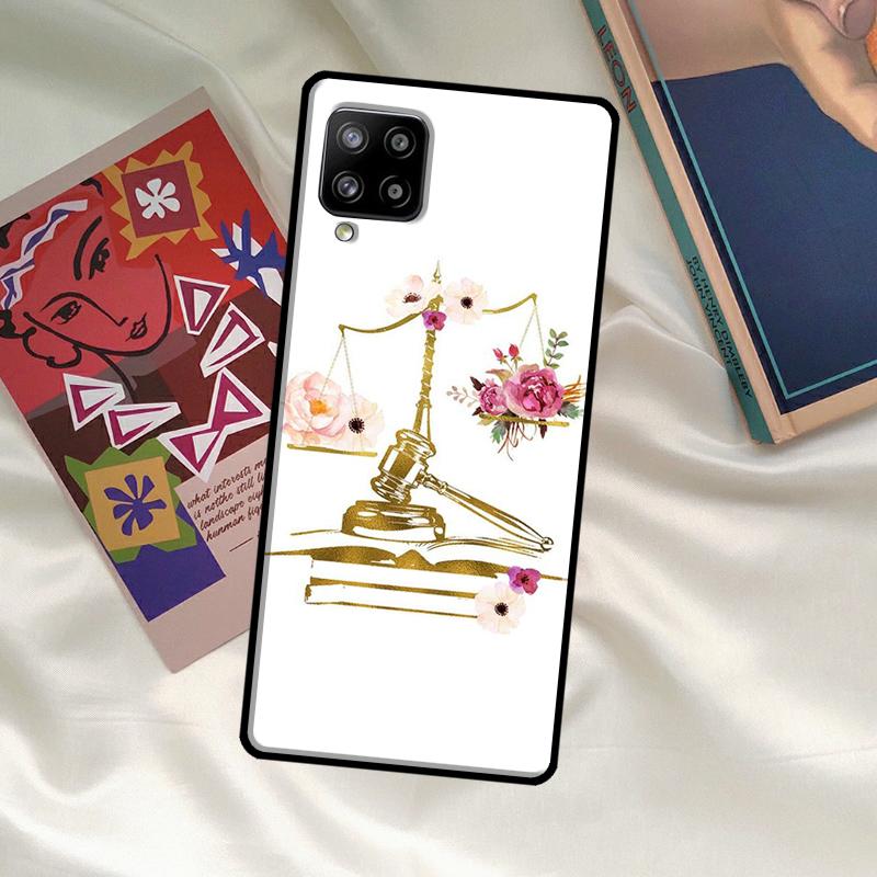 Lawyer Judge Pattern Art Case For Samsung Galaxy A52 A32 A12 A33 A06 A16 A26 A36 A56 A15 A53 A13 A34 A54 A14 A35 A55