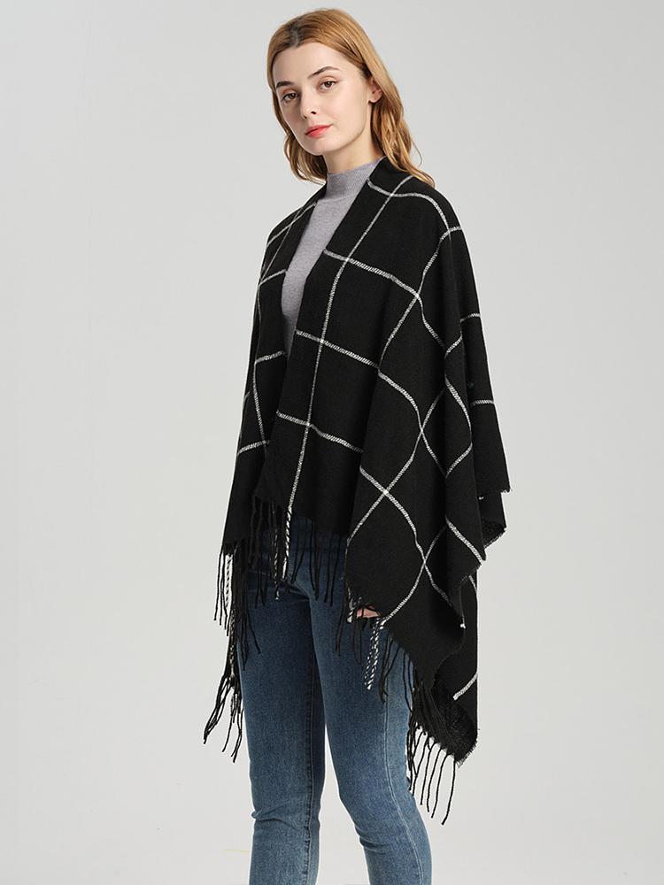 Imitation Cashmere Women Scarf Autumn Winter Plaid Tassel Wrap Shawls Pashmina Lady Ponchos Y Capas Mujer Cachecol Chales Stoles
