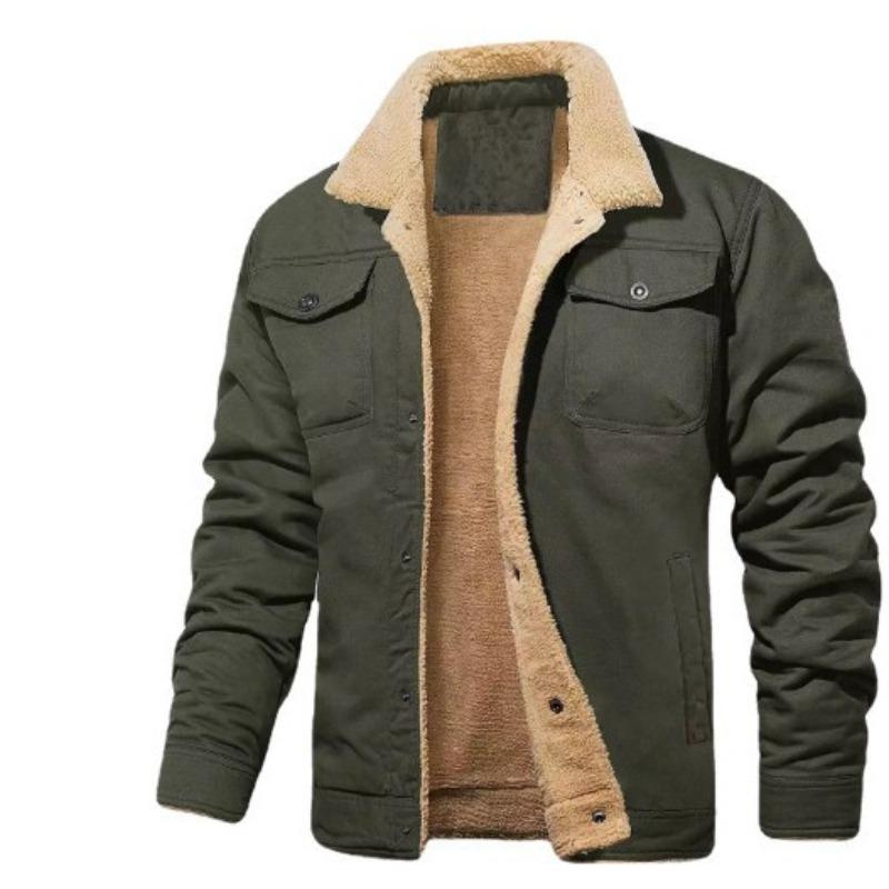 New autumn and winter, men's jacket, velvet cotton tooling casual jacket men's coat