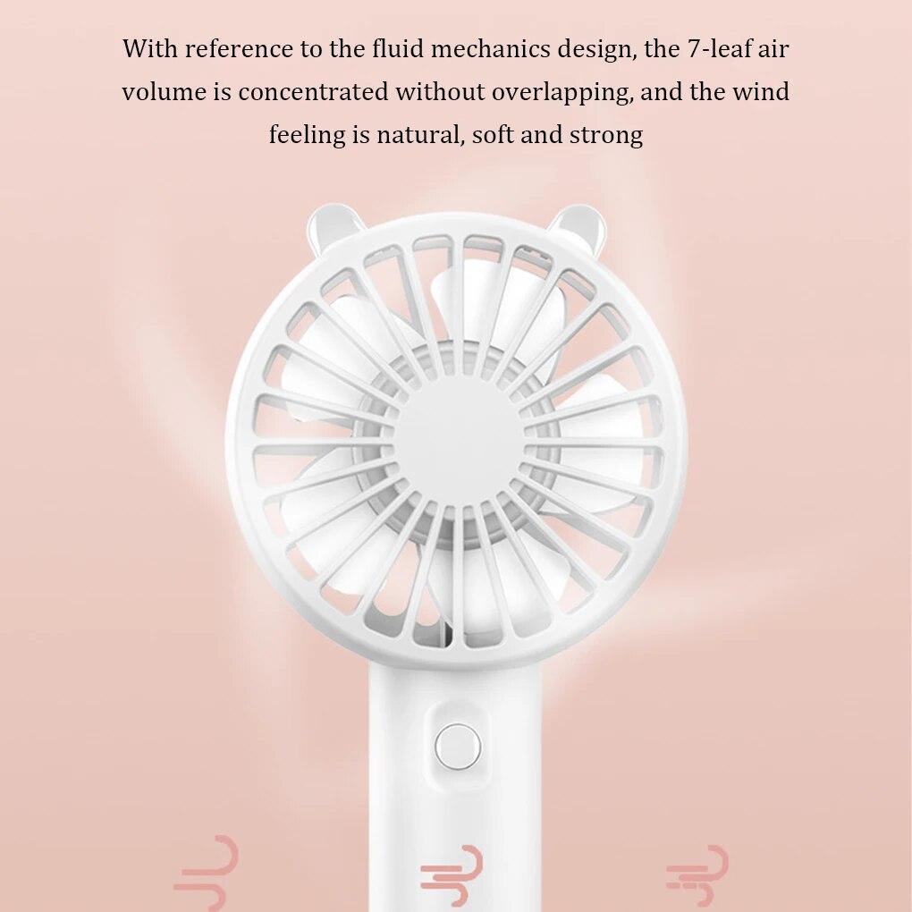 Portable Handheld Fan Small Cooling Fan USB Rechargeable Eyelash Eyelash Mute Cooler Handheld Fan Mini USB Rechargeable Desk