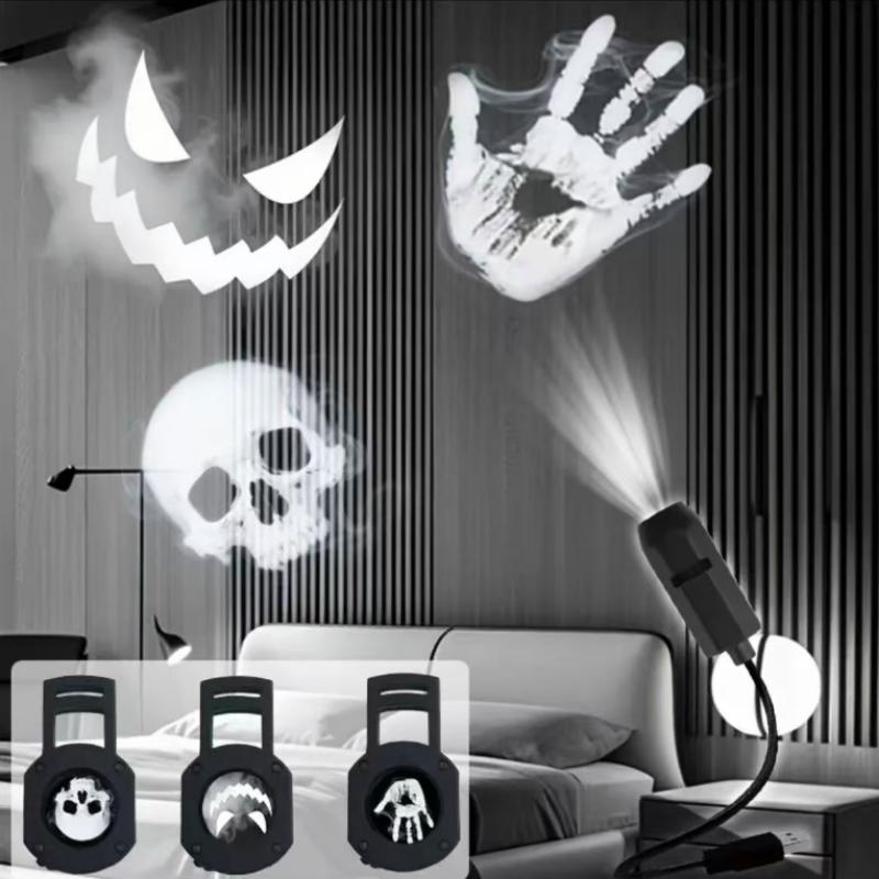 

LED USB Projector Light 6pcs Projection Patterns - Adjustable USB Night Light for Halloween Festival Decorations