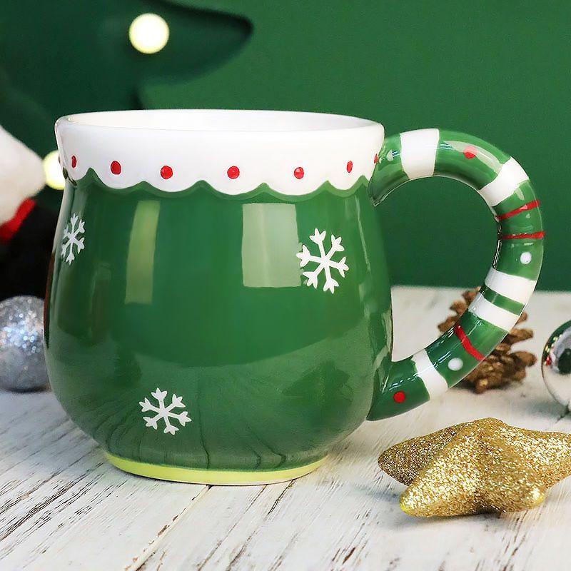 

Кружки в форме рождественского носка Санта-Клаус Керамическая чашка для воды и кофе Креативная посуда для напитков Рождественский подарок Горячие напитки, такие как чай с молоком 301-400ml