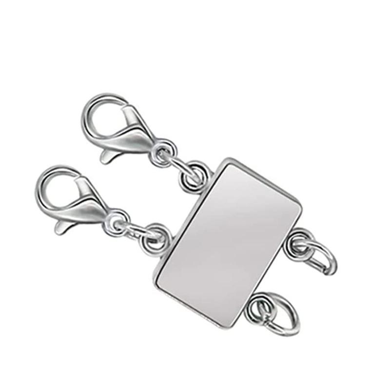 

Магнитный соединитель для ожерелья, застежка для многослойного ожерелья, застежки для многорядных ожерелий для женщин, застежка для многослойного браслета, фурнитура для ожерелья серебряный