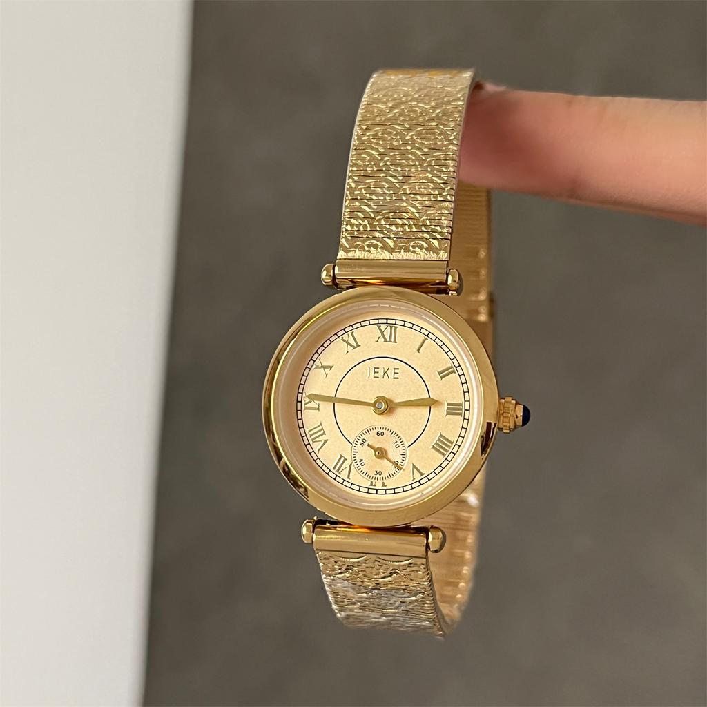 new arrival retro small square gold frosted texture quartz watch ladies watch exquisite watch luxury birthday gift