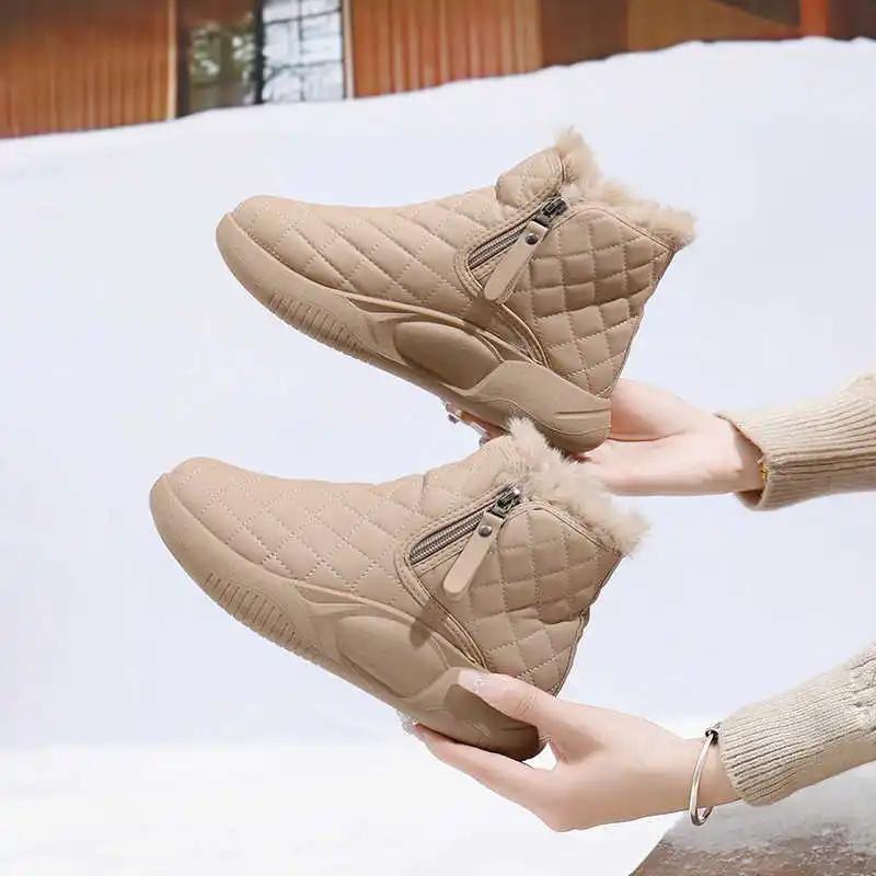 Fashion Round Toe Low Top Women Sneakers White Walking Footwear Women Boots Shoes For Ladies In Offer Free Sports