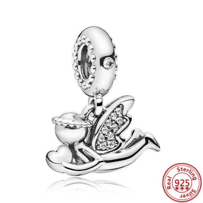 100% 925 Sterling copper Demon Skull Pumpkin Cross Angel Wings Heart Beads Fit Original Pantaro Charms Bracelet DIY Zircon Gift