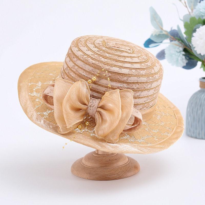 Hatt Dam Sommar Solhatt Retro Spets Blomkruka Hatt Nät Solskyddshatt Fiskarkeps