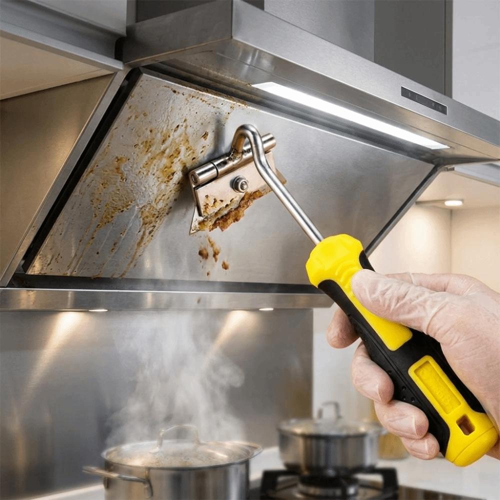 Metal Blades Cleaning Scraper Non-Slip Grip Two-Color Grip Glue Removal Blade Handheld Scraper Compact Structure