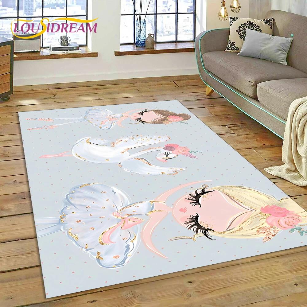 

Cute Dream Ballet Girl Ballerina Fairy Carpet Rug for Bedroom Living Room Home Sofa Decoration,Child Game Large Decor Floor Mat 40x60cm( 15x23in )