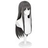 Parrucca Cosplay Anime Mai Sakurajima Lunga Grigio Scuro Parrucche Cosplay per Donne Ragazze Capelli Sintetici Resistenti al Calore