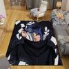 Konan Akatsuki Robe Flannel Pattern Square Carpet,Area Rug,Carpet Rug for Living Room Bedroom Sofa Playroom Decor,Non-slip Floor Mat