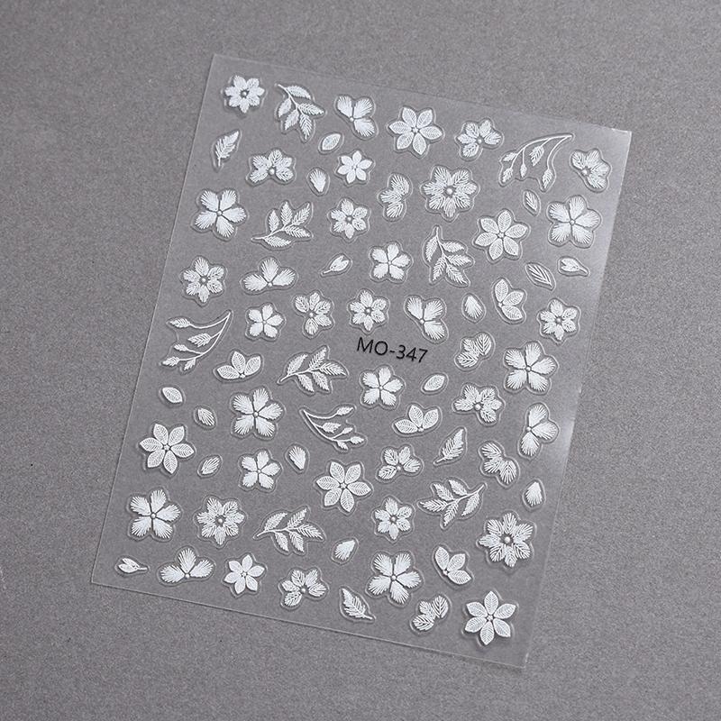 Rose Flower 3D Nail Sticker Accessories Nail Art Decoration Self-Pressing On Manicure Sticker Ladies Manicure Supplies Decal