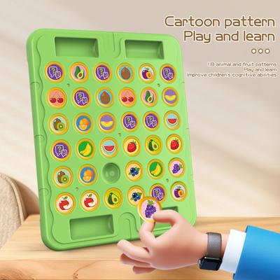 1/2 Stück Kinder-Tier-Flip-Schachspiel 2 Spieler Memory-Schach passendes Brettspiel Fokustraining Kleinkinder pädagogisches Gedächtnis-Herausforderungsspielzeug