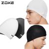 Zoke Large Head Silicone Swimming Cap Water Drop Shape Silicone Swim Hat For Men Women