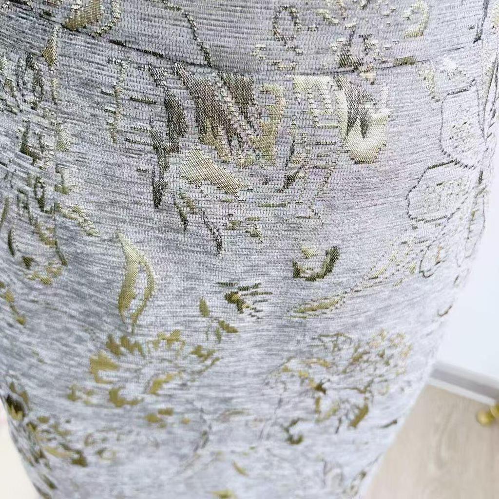 Moda 2026 Inizio Primavera Gonna Lunga Jacquard Vita Alta Modellante per Donne Basse