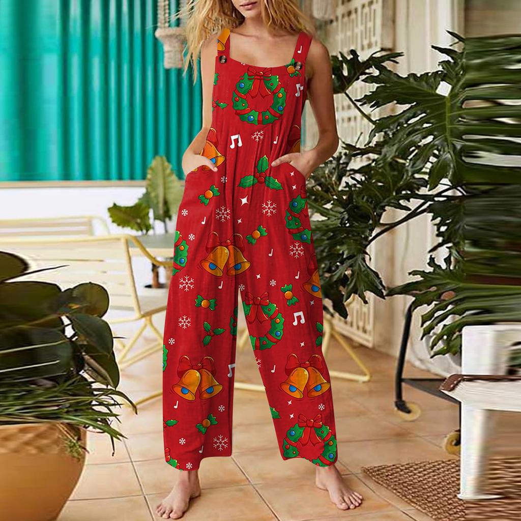 Bayan Casual Tulum Tulumlar Ayarlanabilir Askılar Kolsuz Yaz Cepli Sevimli Rahat Tulum
