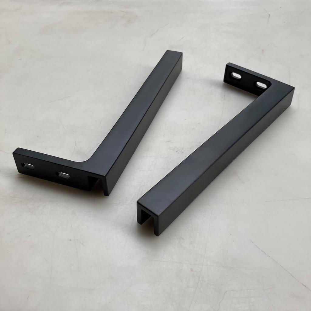 LukLoy Fixed Glass Support Bracket Stabilizer Brace, Frameless Glass to Wall Clamp Shower Glass Support Bar L Shape Mounting Bracket,