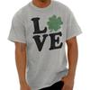 Love Ireland Irish Four Leaf Clover Luck Womens Graphic Crewneck T Shirt Tee