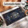 Fantasy Magic Theme Crystal Velvet Rug Personalized Custom Name Text Soft Floor Mat Home Decor