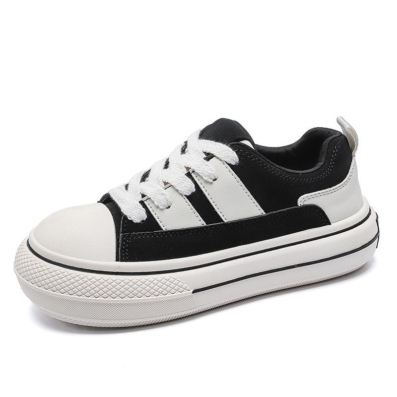 Spring and autumn new female students versatile canvas shoes ins fashion muffin casual thick baseplate shoes