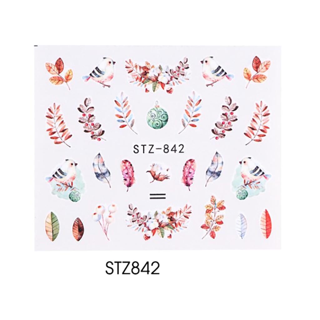 Water Transfer Sticker Decals Flower Leaf Summer DIY Manicure Decor