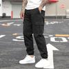Pantaloni Cargo da Uomo a Vestibilità Rilassata con Polsini Elasticizzati e Coulisse in Vita