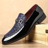 Fashion Men Dress Shoes Fashion Patent Leather Business Shoe Luxury Sequins Wedding Shoes for Men Classic Slip-On Loafers Designer Shoes