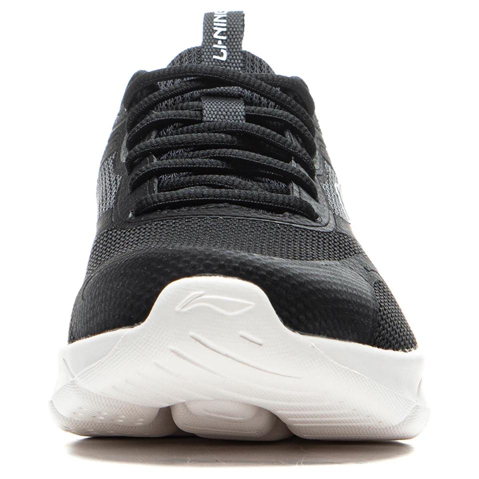 Li Ning Easy Flex Soft Shock Absorption Non-Slip Wear-Resistant Breathable Rebound Low-Top Running Shoes Women Sneaker Black Gray ARSU094-1
