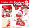 Santa Claus Automatic Stair Climbing Electric Track Slide Toy Early Education Remote Control Gift Red
