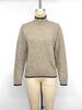 Women's Color Block Trim Pullover High Collar Sweater - European and American Fashion Knitwear