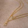 Zircon geometric tassel necklace niche personality collarbone chain fashion versatile design sense jewelry
