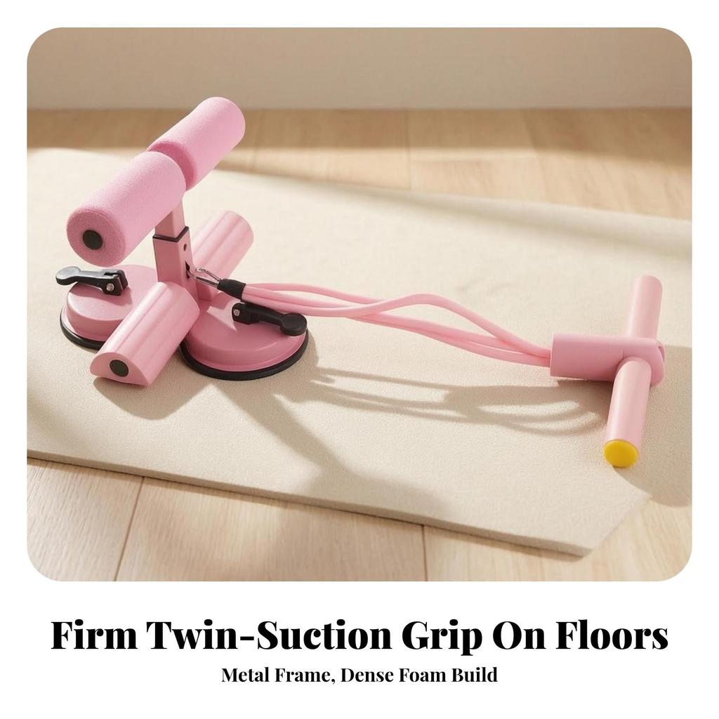 Abdominal Exercise Assistant Cushioned Suction Cup Sit-up Bar