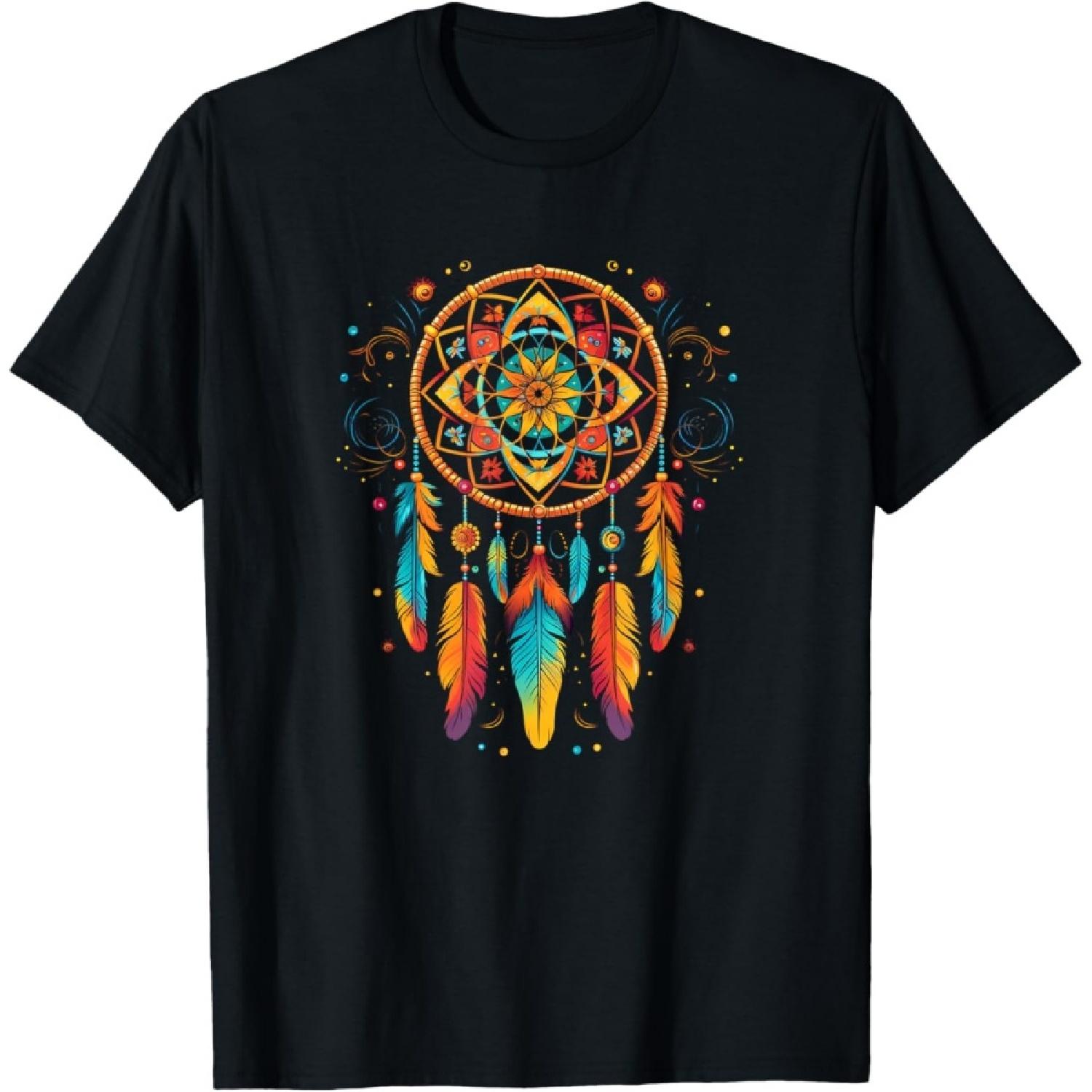 

Colorful Dreamcatcher to Dream T-Shirt XXXXXL чорний