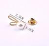 Cute Gold Color Zircon Rabbit Shape Brooch for Women Girls Cardigan Collar Pins Accessories Brooch Pin Jewelry